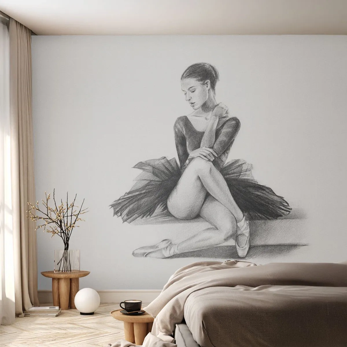 Selbstklebende Fototapete Deluxe Sticker - Vom Tanz verzaubert - Ballerina, Tanzen, Ballett - 150x105 cm