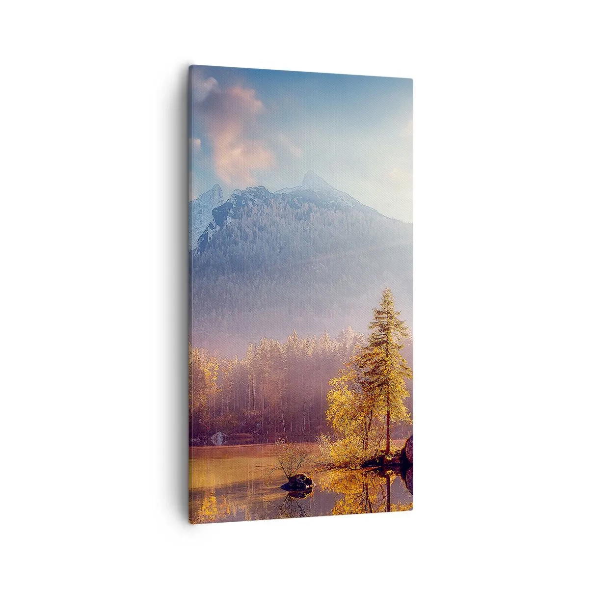 Bild auf Leinwand - Leinwandbild - In den Bergen und Tälern - 55x100 cm