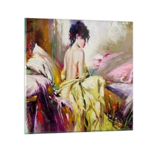 Glasbild - Bild auf glas - Zwischen den Lippen und dem Rand der Tasse - 60x60 cm