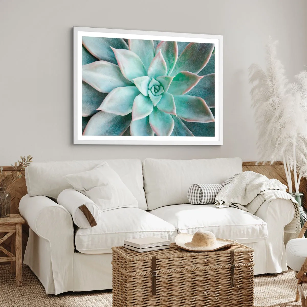 Poster in einem weißen Rahmen - Das Herz der Wüste - 100x70 cm