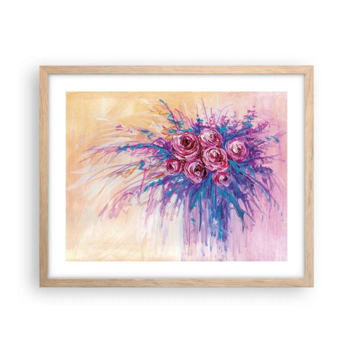 Poster in einem Rahmen aus heller Eiche - Rosenbrunnen - 50x40 cm