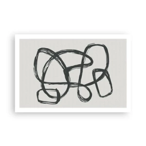Poster - Schleifenabstraktion - 91x61 cm