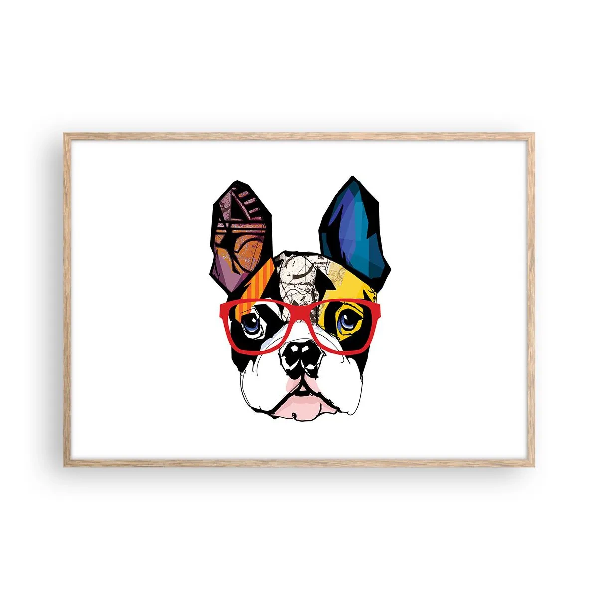 Poster in einem Rahmen aus heller Eiche - Intellektuelle - 100x70 cm