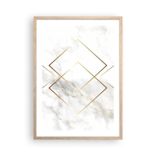 Poster in einem Rahmen aus heller Eiche - Ein Blick in die Unendlichkeit - 50x70 cm
