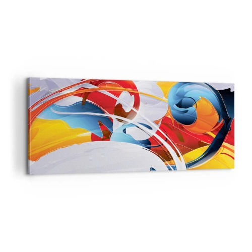 Bild auf Leinwand - Leinwandbild - Der Tanz der Elemente - 100x40 cm