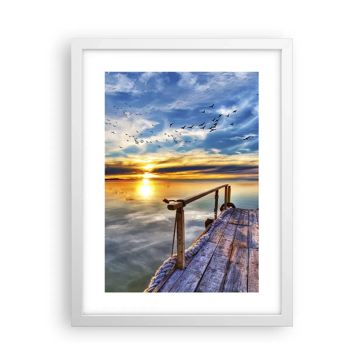 Poster in einem weißen Rahmen - Der Wind geht zur Ruhe - 30x40 cm