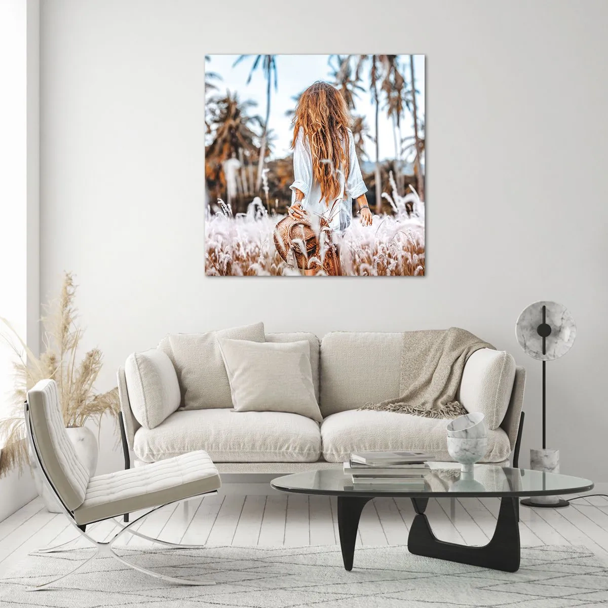 Glasbild - Bild auf glas - Geboren aus Grasflaum - 70x70 cm