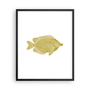 Poster in einem schwarzem Rahmen - Fisch und das war’s - 40x50 cm
