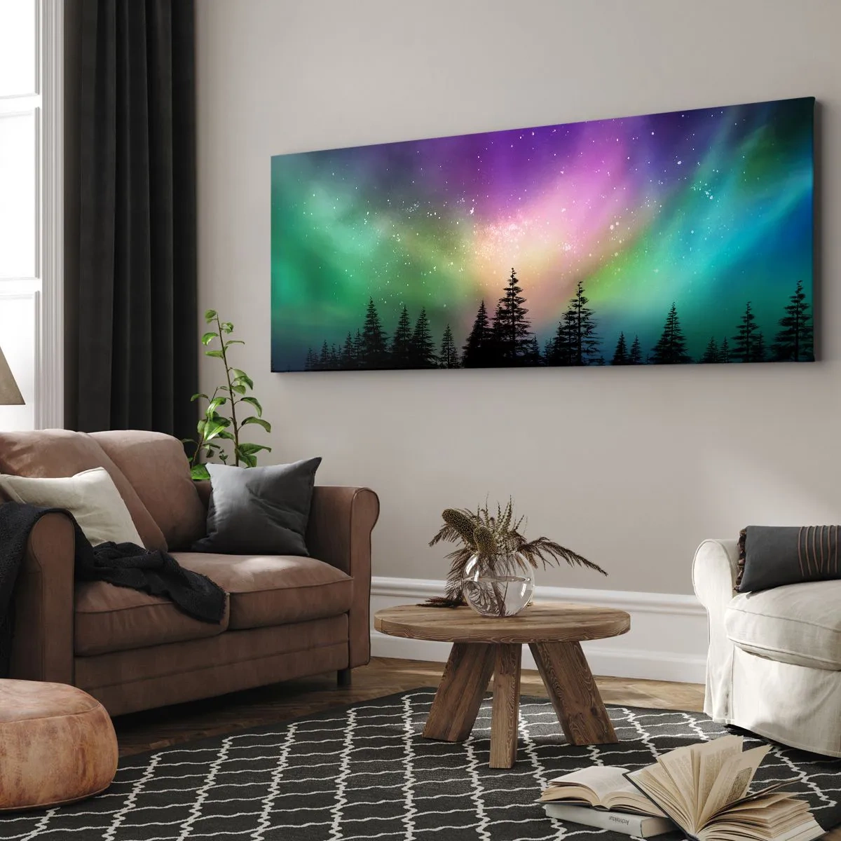 Bild auf Leinwand - Leinwandbild - weiße Magie - 90x30 cm