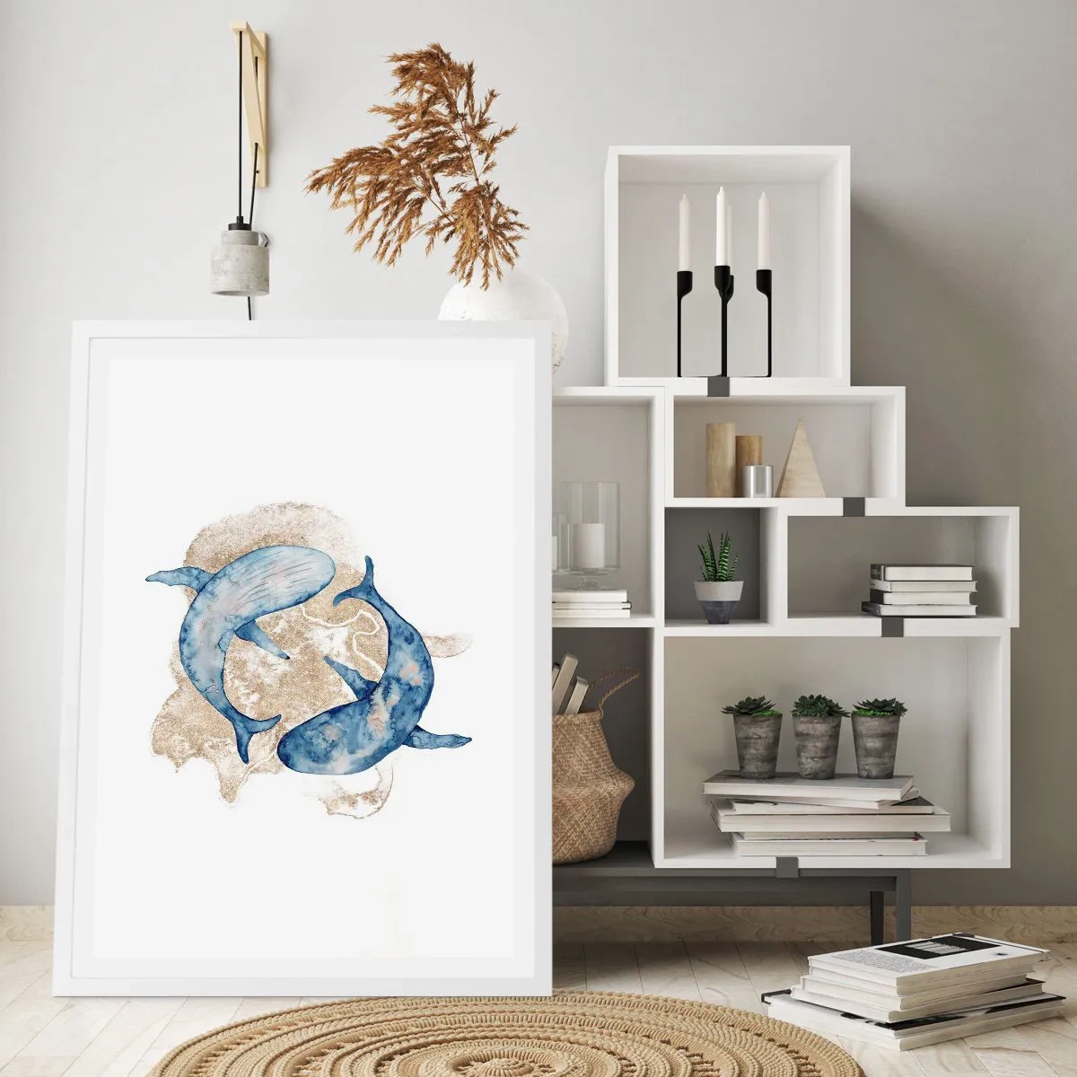 Poster in einem weißen Rahmen - Freundschaft oder Liebe? - 50x70 cm