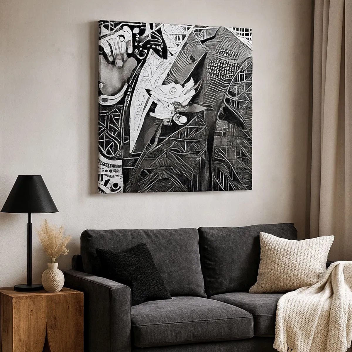 Bild auf Leinwand - Leinwandbild - Nur ein scheinbar grauer Mann - 30x30 cm