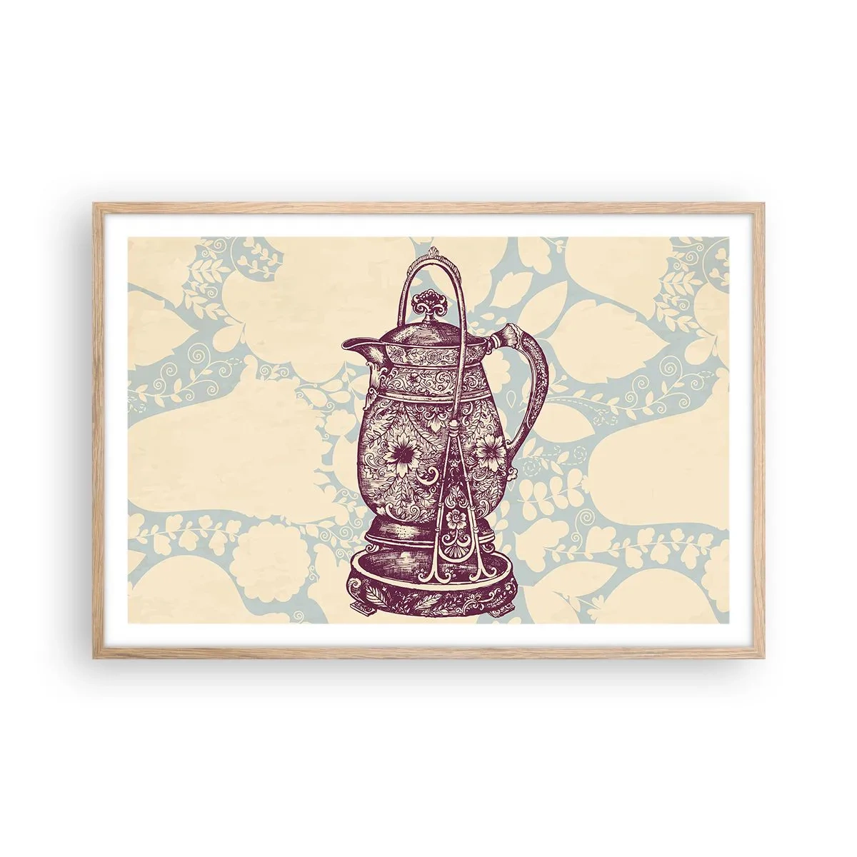 Poster in einem Rahmen aus heller Eiche - Schönheit des Alltags - 91x61 cm