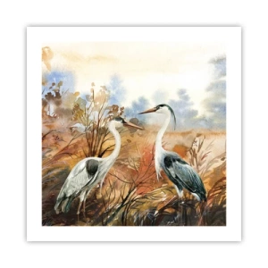 Poster - Wohin im Herbst? - 50x50 cm