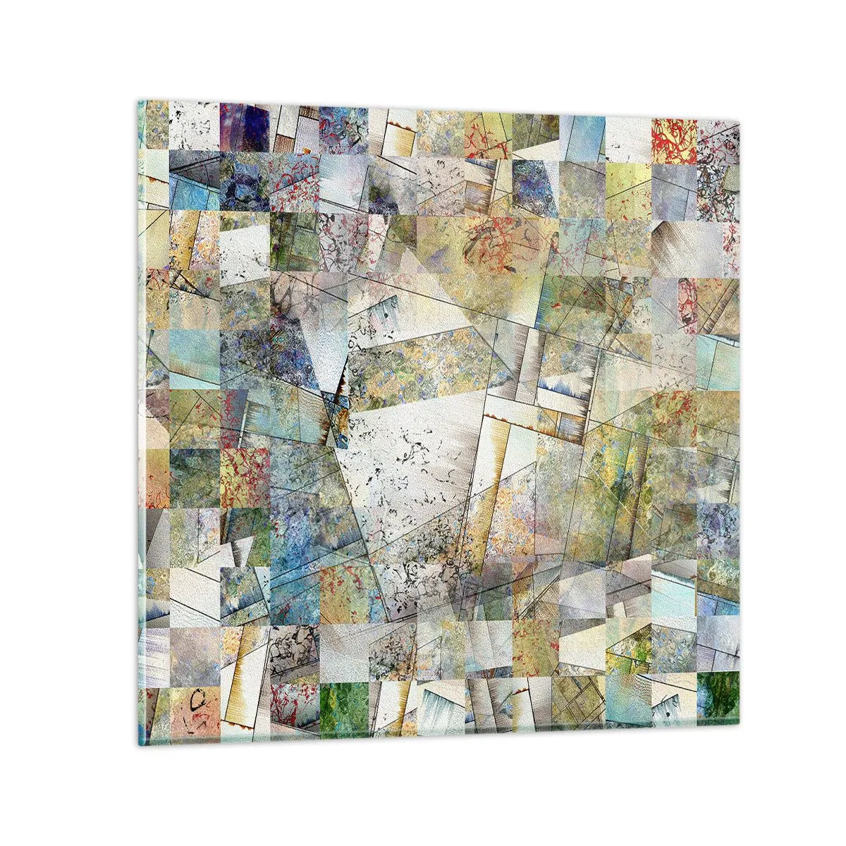 Glasbild - Bild auf glas - Geometrische Mischung - 50x50 cm