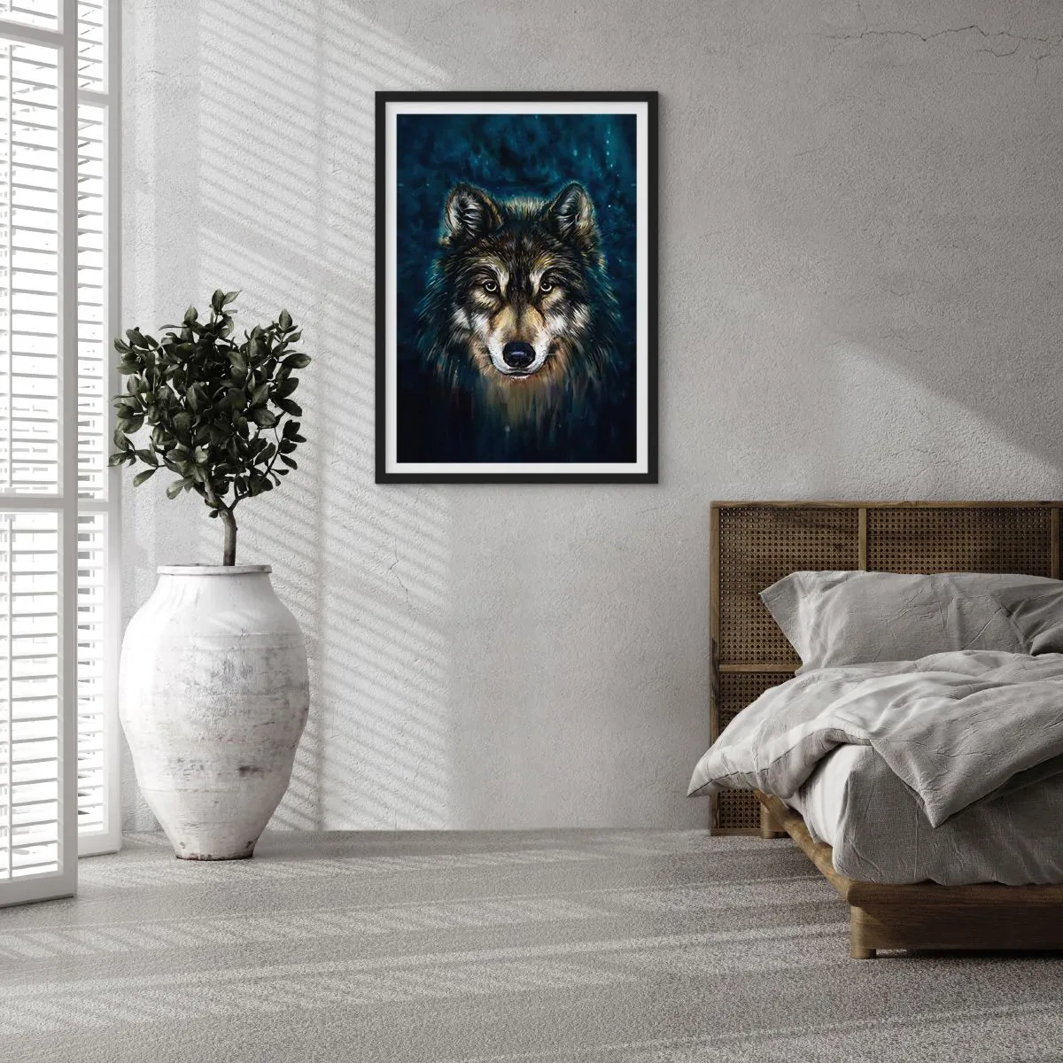 Poster in einem schwarzem Rahmen - Alpha? Und Omega - 40x50 cm