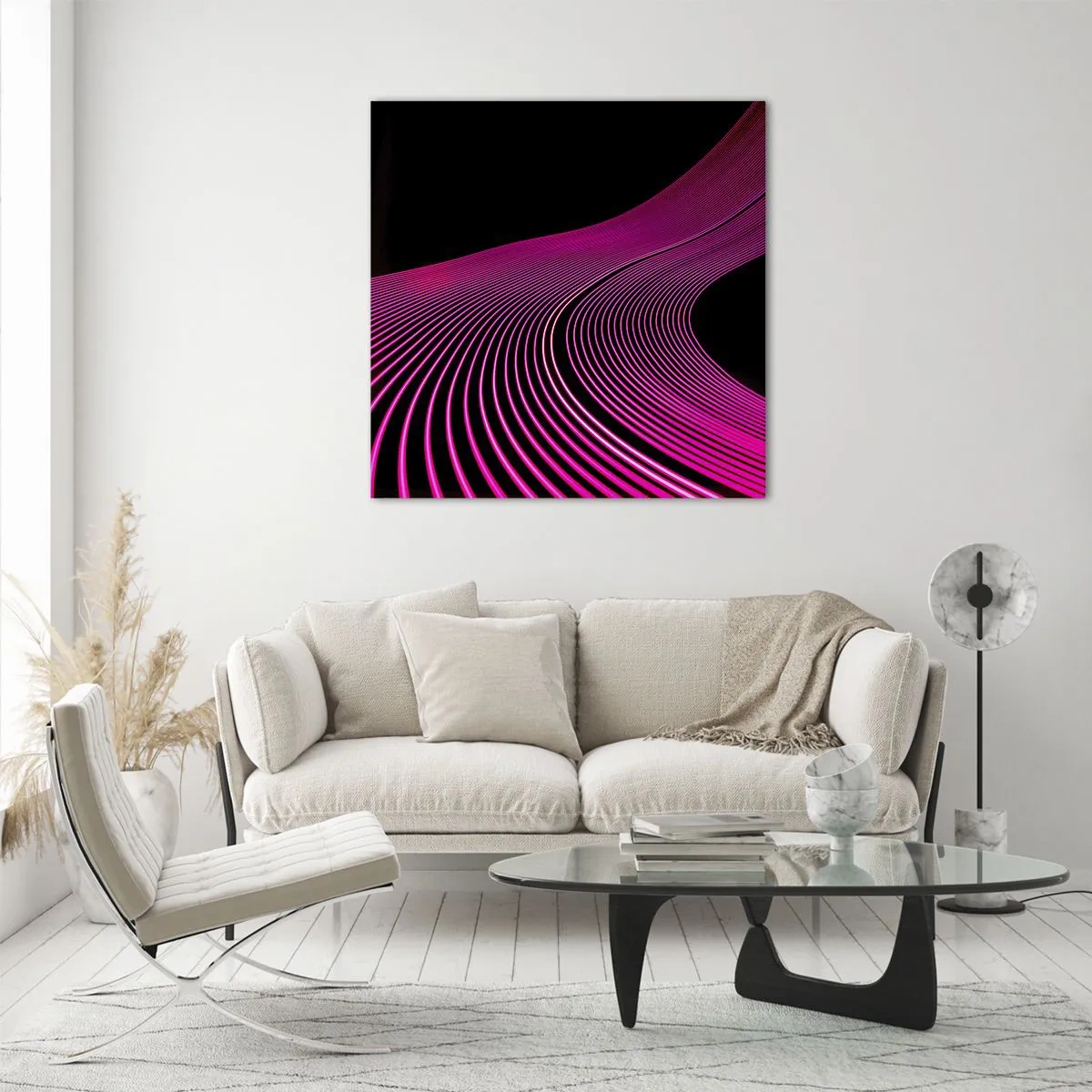 Glasbild - Bild auf glas - Allee des Lichts - 30x30 cm