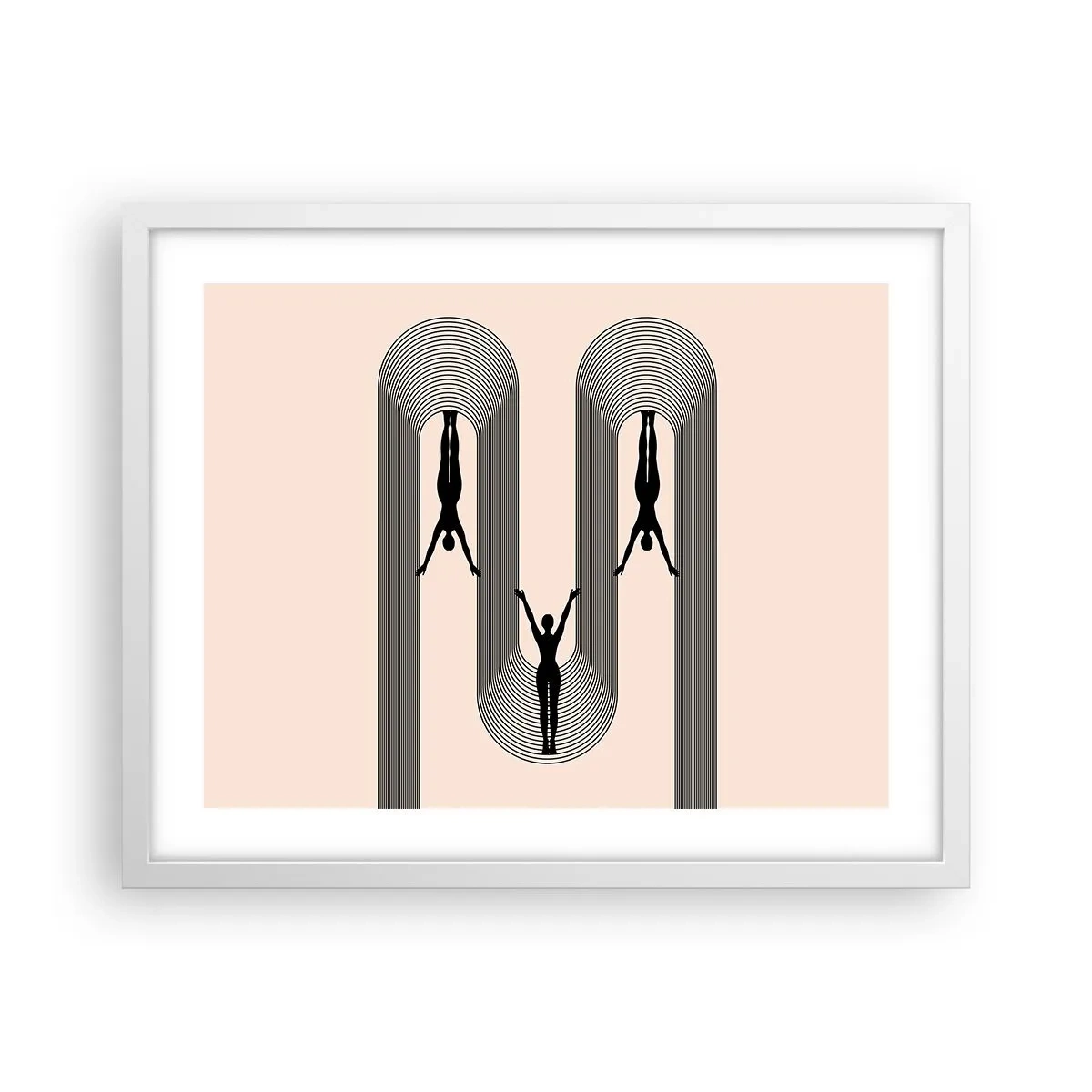 Poster in einem weißen Rahmen - Verkehrt herum - 50x40 cm
