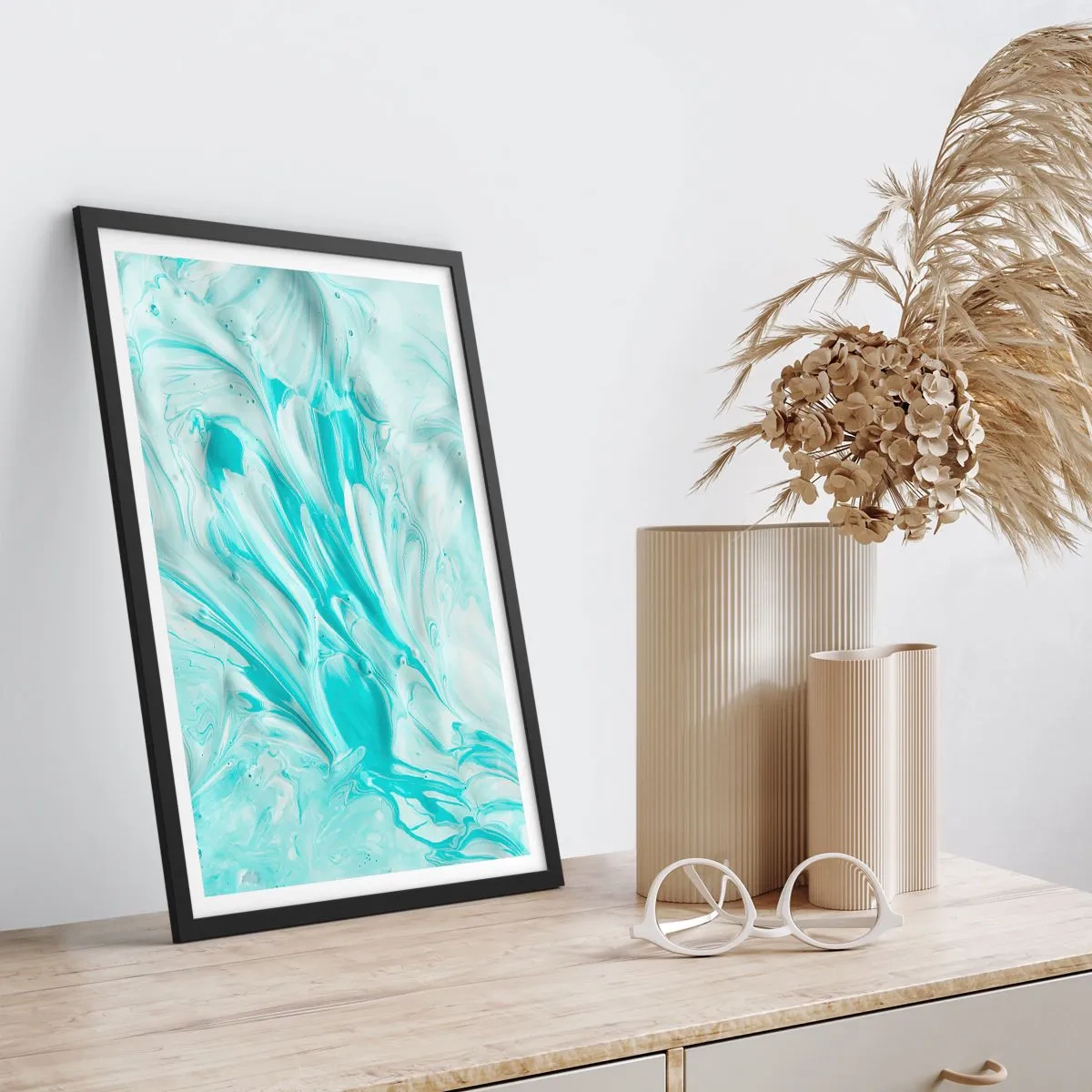 Poster in einem schwarzem Rahmen - Für immer zusammen - 70x100 cm