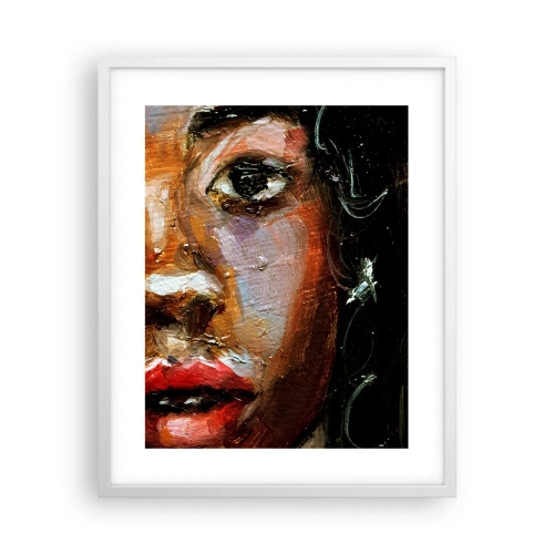 Poster in einem weißen Rahmen - Schwarz und Glanz - 40x50 cm