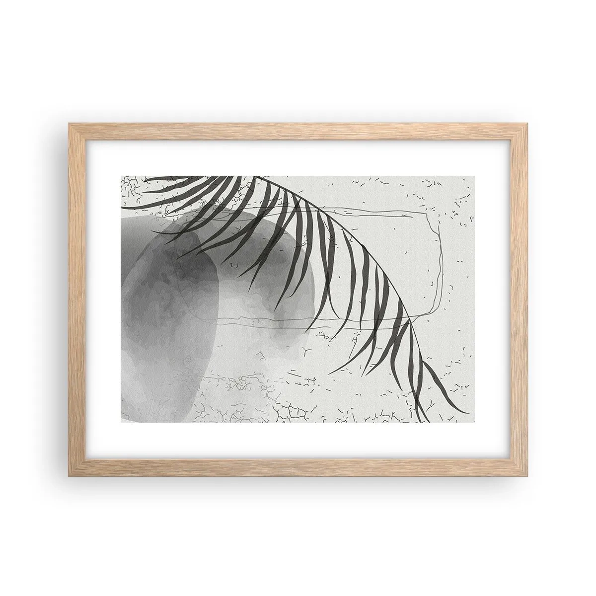 Poster in einem Rahmen aus heller Eiche - Subtile Exotik der Natur - 40x30 cm