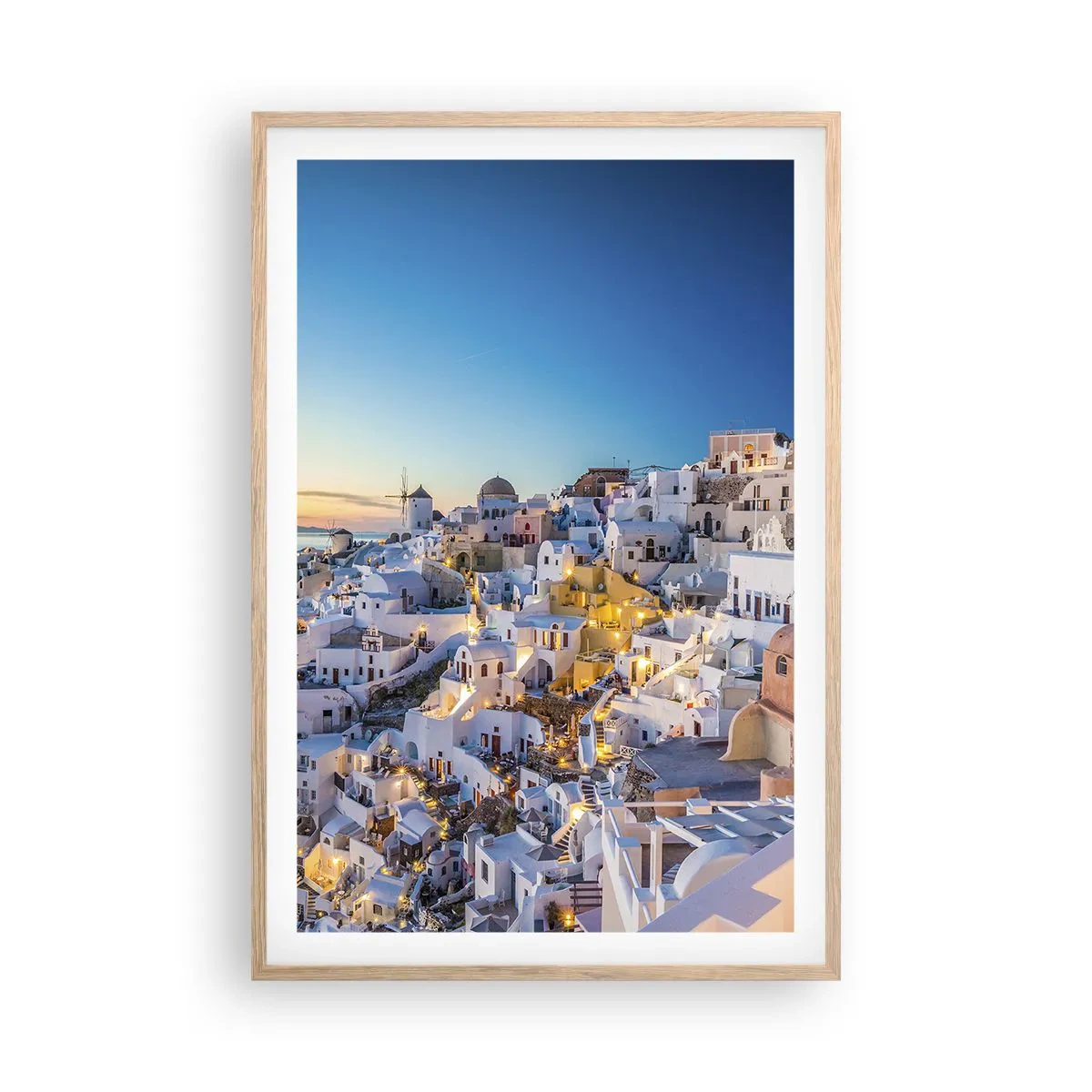 Poster in einem Rahmen aus heller Eiche - Die Essenz des Griechischen - 61x91 cm