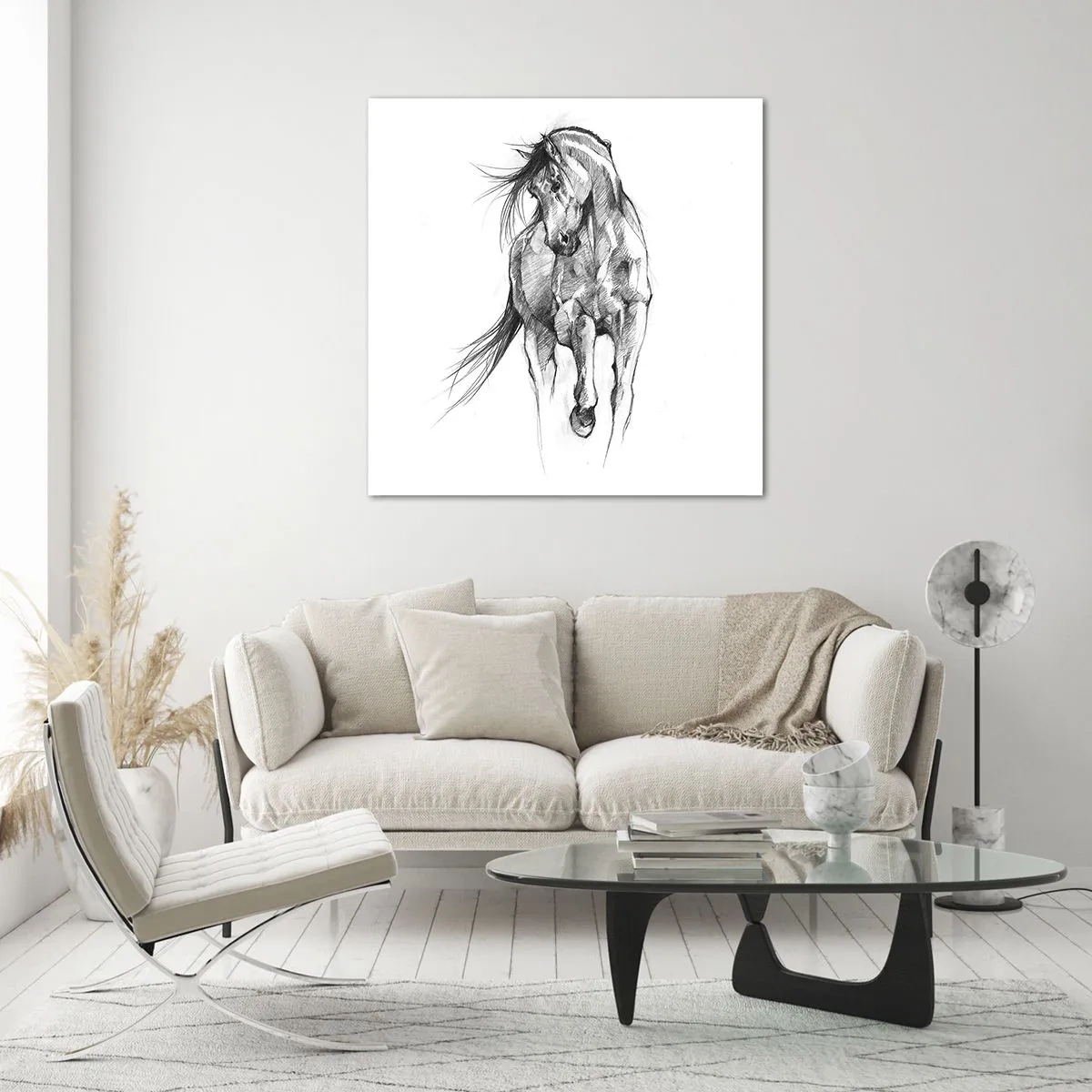 Glasbild - Bild auf glas - Im anmutigen Trab - 50x50 cm