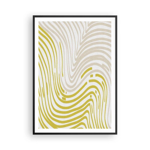 Poster in einem schwarzem Rahmen - Komposition mit sanfter Biegung - 70x100 cm