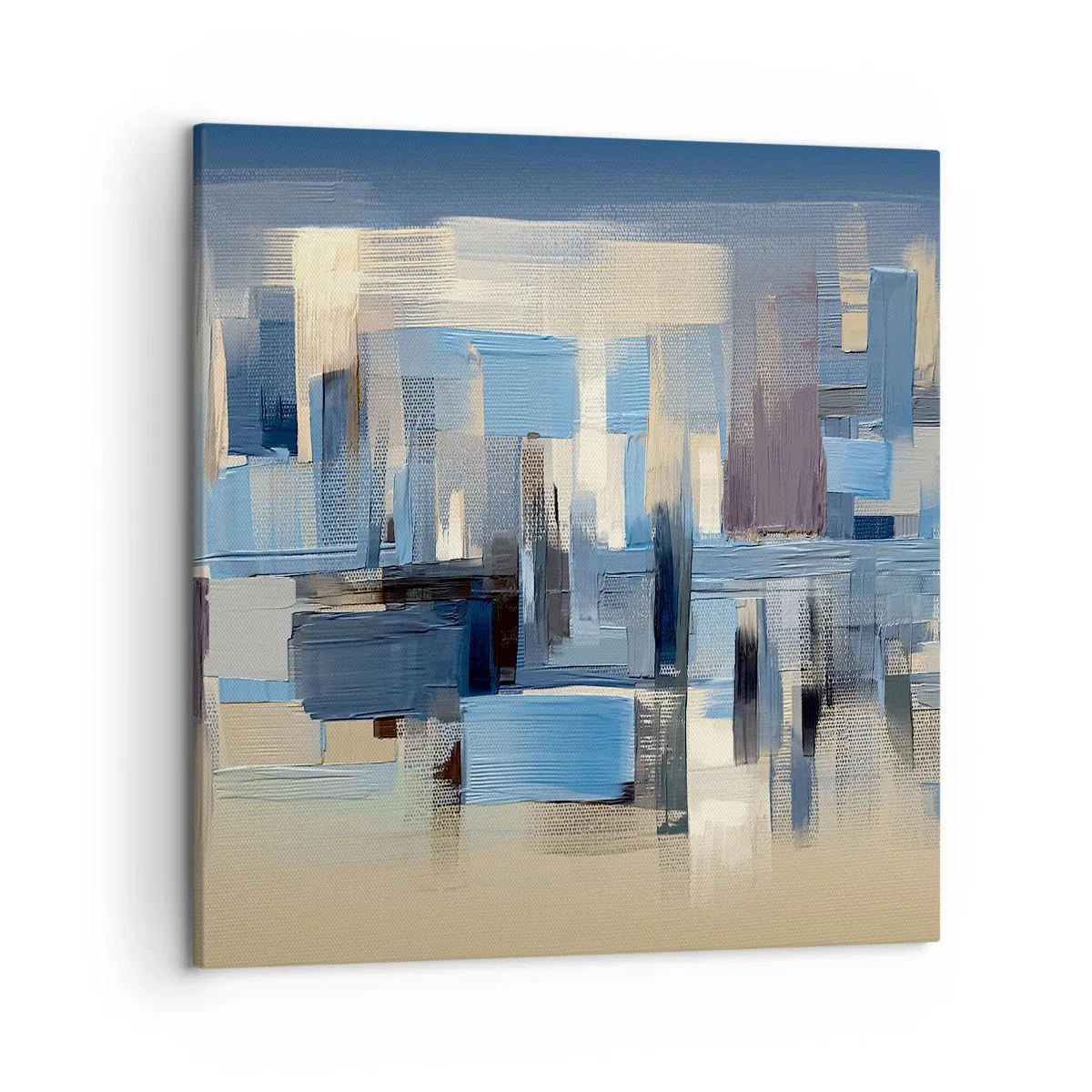 Bild auf Leinwand - Leinwandbild - Blaue Konstruktion - 50x50 cm