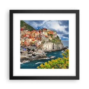 Poster in einem schwarzem Rahmen - Eine Gruppe umarmt die Felsen - 30x30 cm