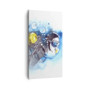 Bild auf Leinwand - Leinwandbild - Tolles Blau - 55x100 cm