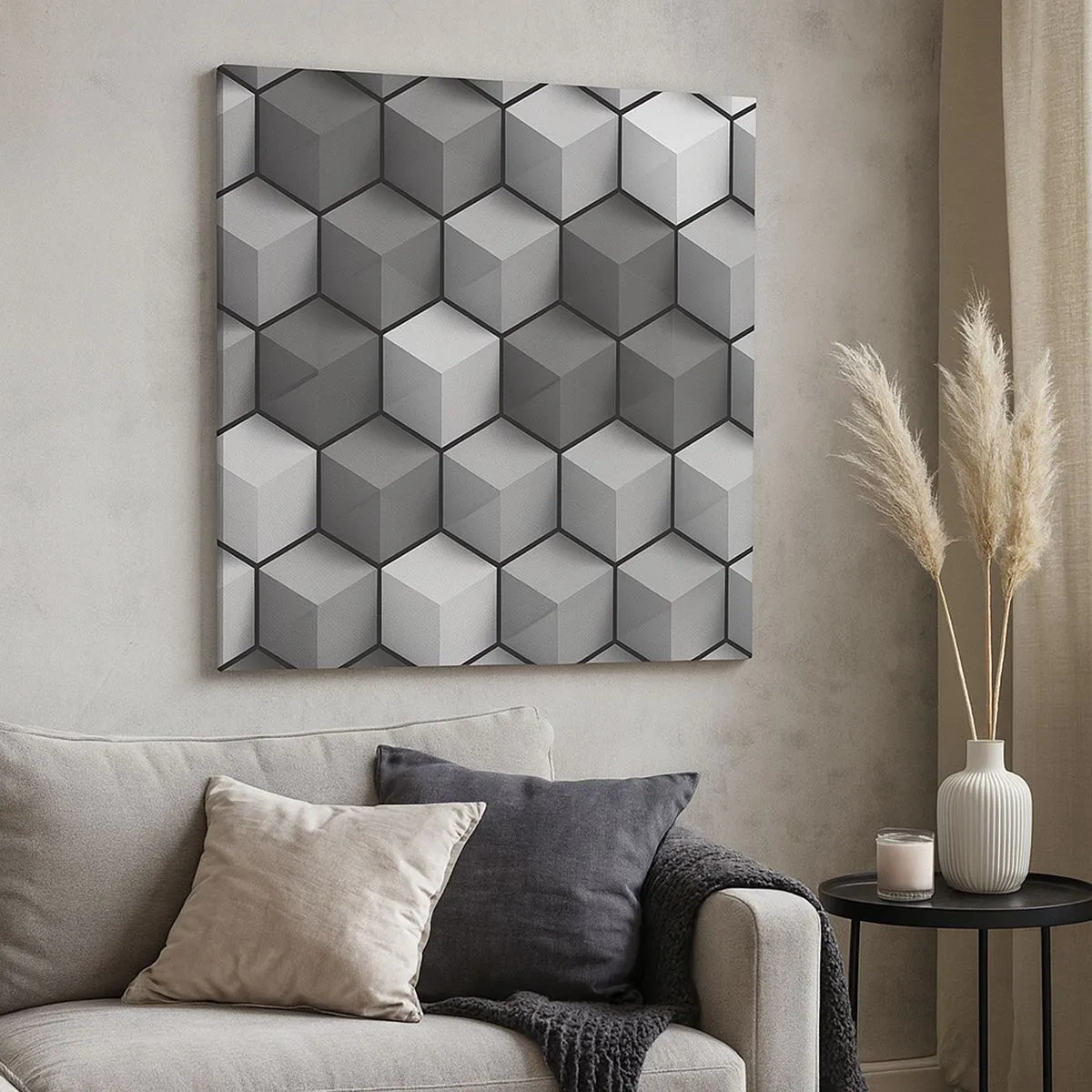 Bild auf Leinwand - Leinwandbild - Kubistisches Puzzle - 30x30 cm