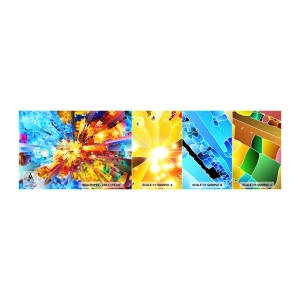 Fototapeten Muster Selbstklebend Deluxe Sticker - In Medienauflösung - Abstraktion, Stück, 3D - 100x30 cm