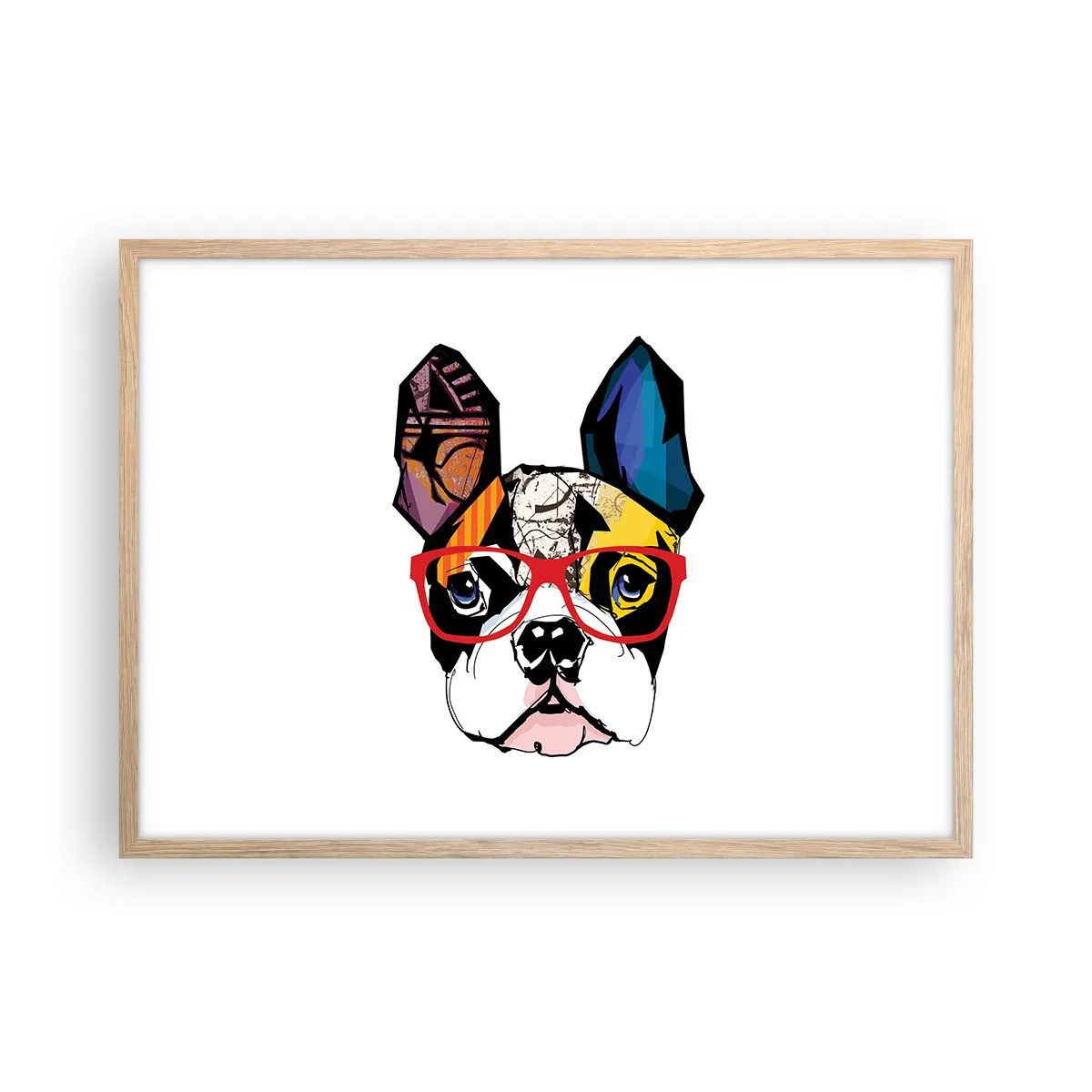 Poster in einem Rahmen aus heller Eiche - Intellektuelle - 70x50 cm