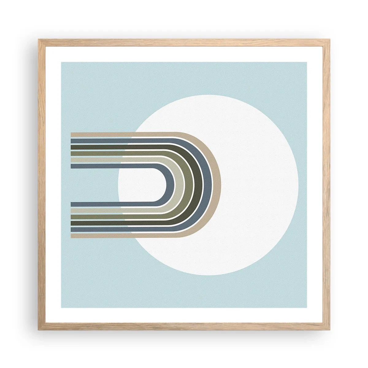 Poster in einem Rahmen aus heller Eiche - Unwiderstehliche Anziehungskraft - 60x60 cm