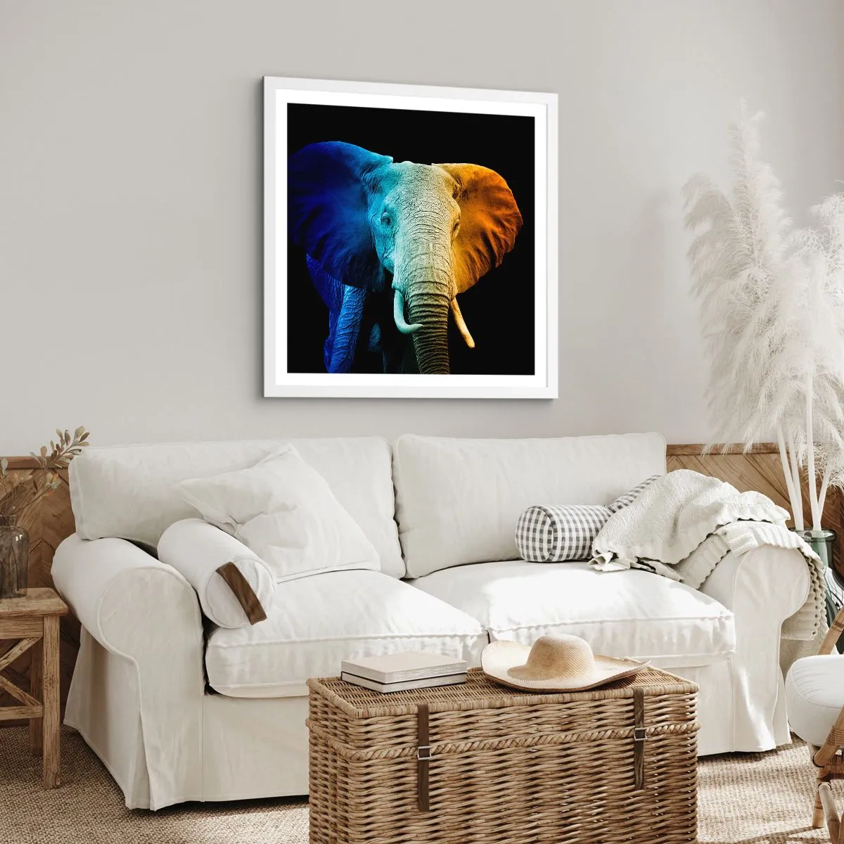 Poster in einem weißen Rahmen - Exzentrisch, kein Verrückter - 60x60 cm