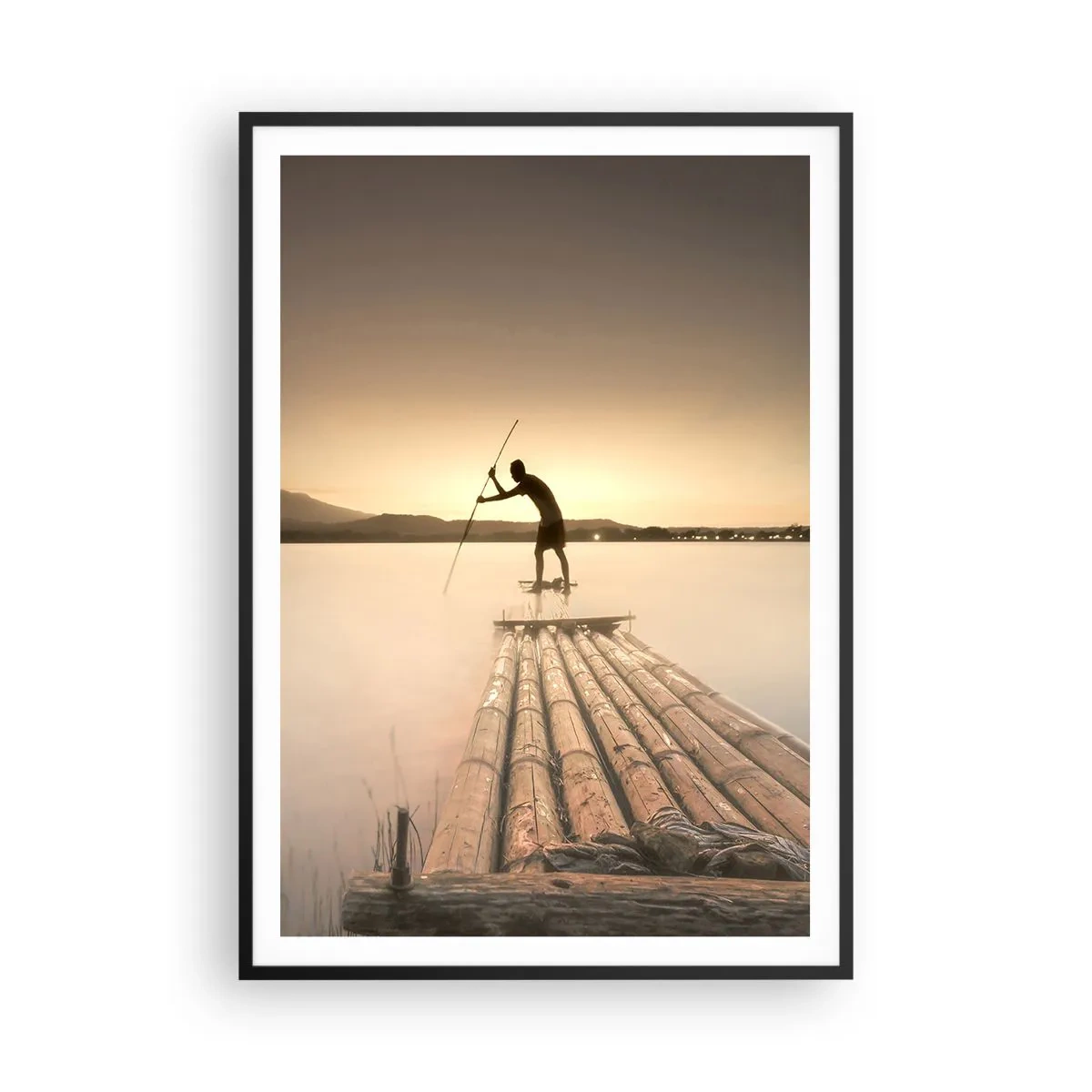 Poster in einem schwarzem Rahmen - Vor dem schlafen gehen - 70x100 cm