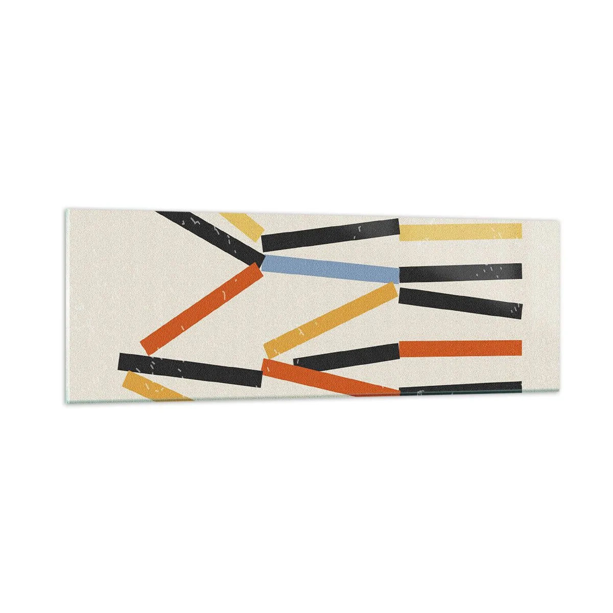 Glasbild - Bild auf glas - Komposition auf der Ebene - 90x30 cm