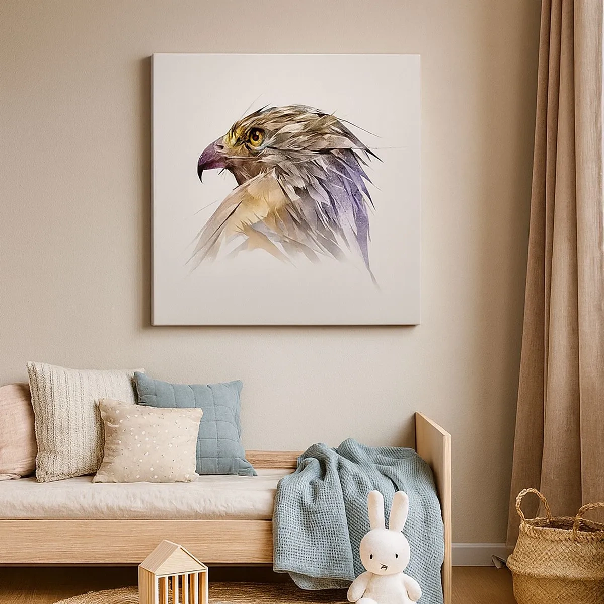 Bild auf Leinwand - Leinwandbild - Porträt eines Kriegers - 30x30 cm