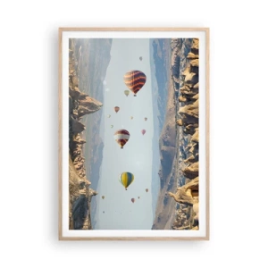 Poster in einem Rahmen aus heller Eiche - Hier ist alles möglich - 70x100 cm