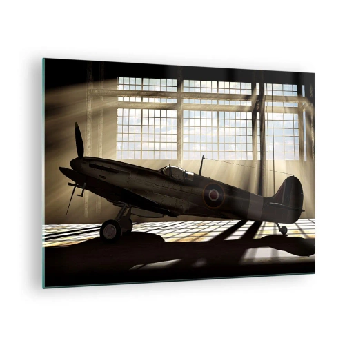 Glasbild - Bild auf glas - Kriegerruhe - 70x50cm - Die Ruhe eines Kriegers - Moderne Wanddekoration für Wohnzimmer und Schlafzimmer ARTTOR