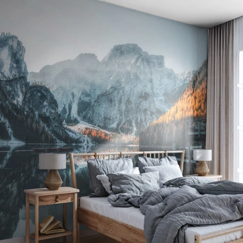 Fototapete Standard Eco - Spiegellandschaft - Landschaft, Berge, See - 350x256 cm