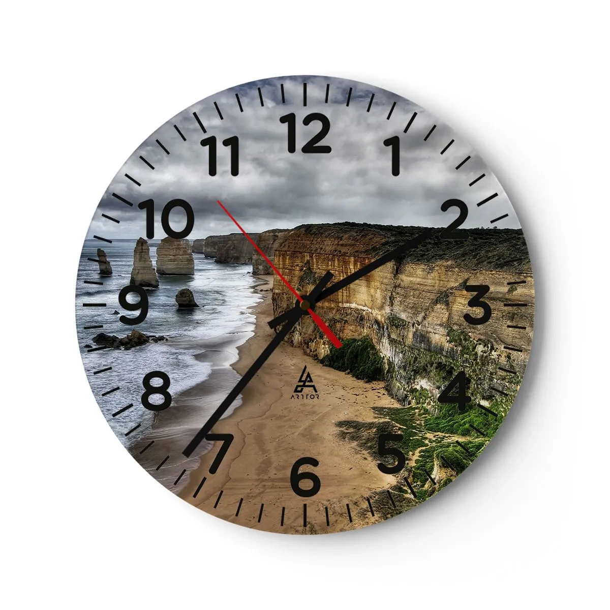 Wanduhr - Glasuhr - Rohe Schönheit - 40x40 cm