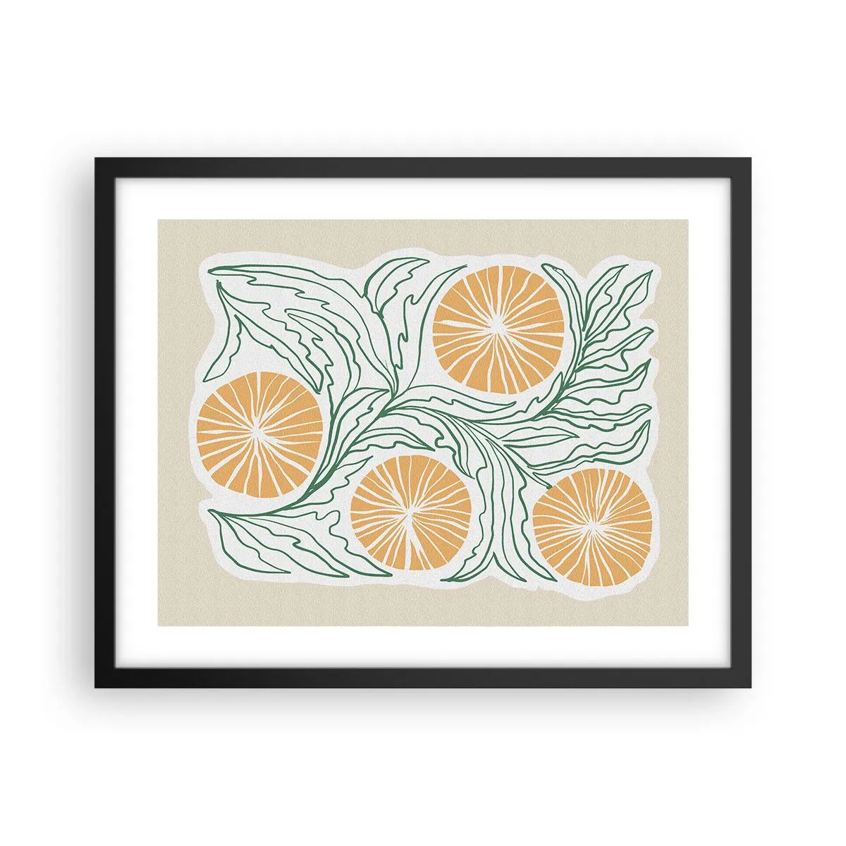 Poster in einem schwarzem Rahmen - Ethnisch mit einem Hauch von Abstraktion - 50x40 cm