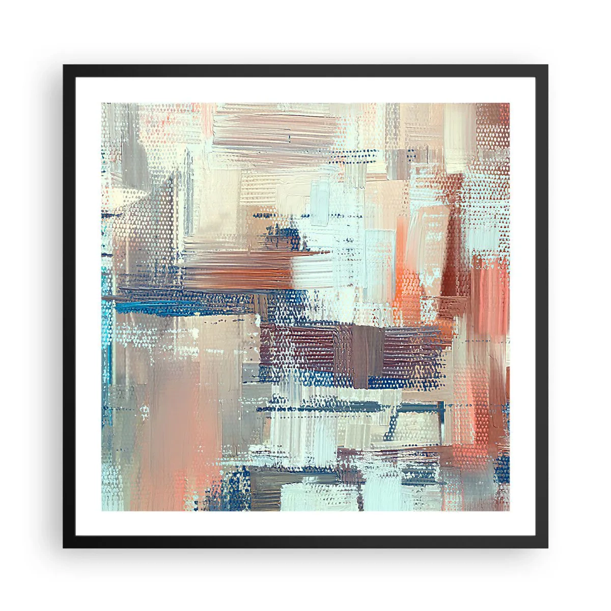 Poster in einem schwarzem Rahmen - Zum Licht kommen - 60x60 cm