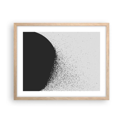 Poster in einem Rahmen aus heller Eiche - Bewegung von Molekülen - 50x40 cm