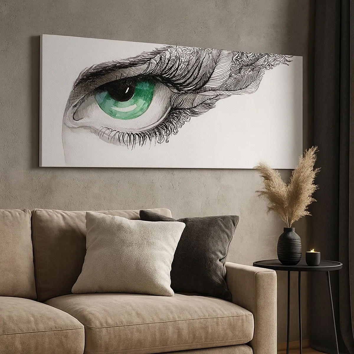 Bild auf Leinwand - Leinwandbild - Schön und bereit zum Angriff - 100x40 cm