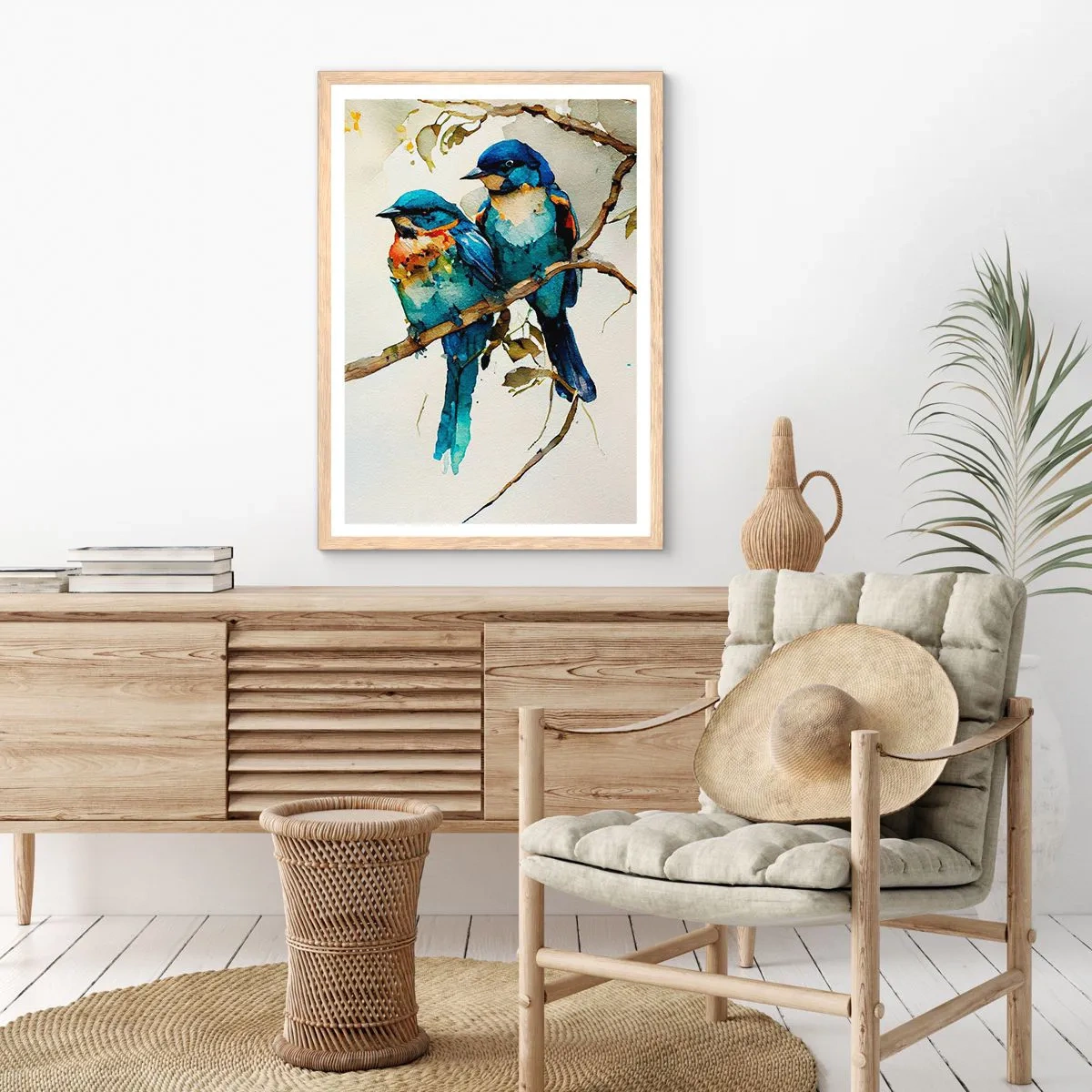 Poster in einem Rahmen aus heller Eiche - War er beleidigt? - 30x40 cm