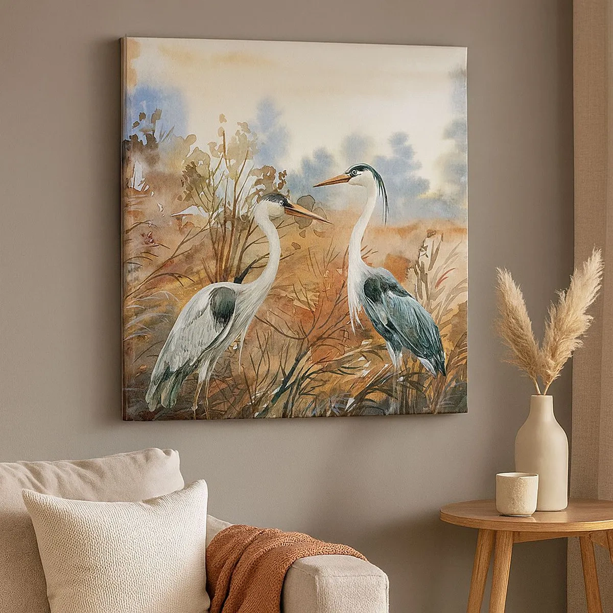 Bild auf Leinwand - Leinwandbild - Wohin im Herbst? - 30x30 cm