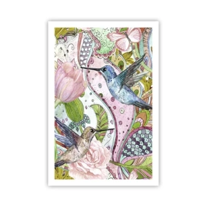 Poster - Verstrickt in Weinreben - 61x91 cm