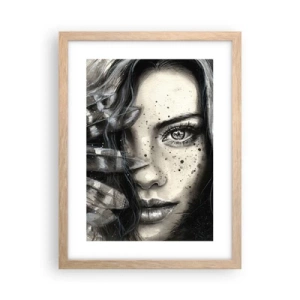 Poster in einem Rahmen aus heller Eiche - Wilde Schönheit - 30x40 cm